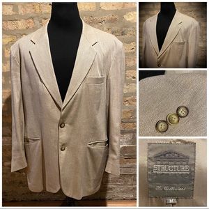 43R/M Structure Le Collezioni  Vintage Linen blend Blazer Jacket Sport Coat